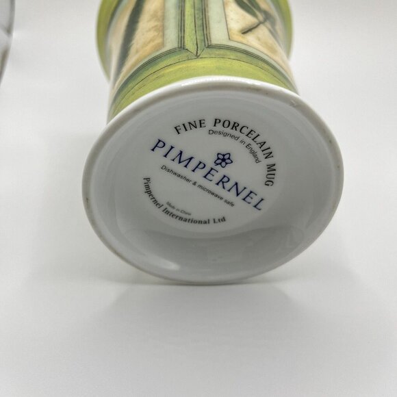 PIMPERNEL Fine Porcelain Mug Tea Cup Leaf Botanical Designed in England - Picture 5 of 9